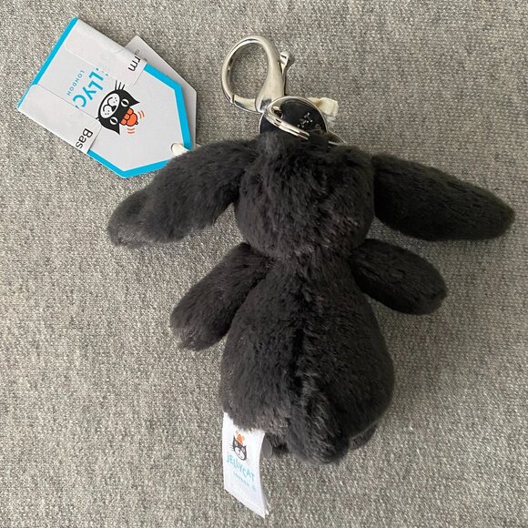NWT Jellycat Bashful Inky Bunny Bag Charm 100% Authentic - Picture 3 of 14